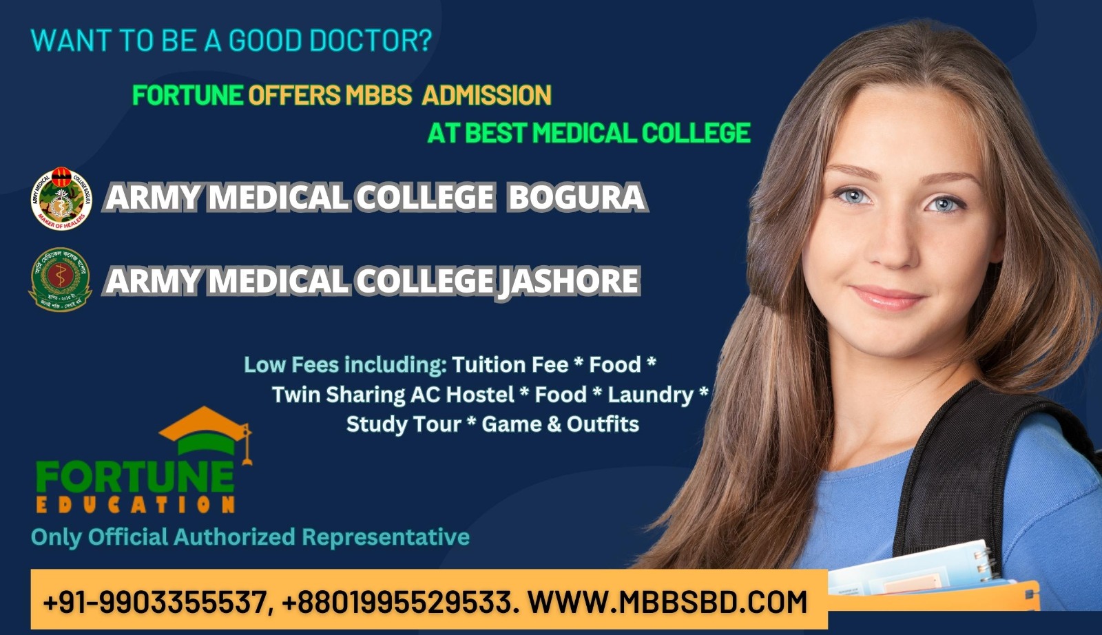 Facilities at Army Medical College Jashore and Bogura  